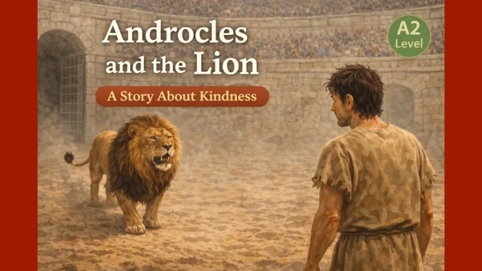 Androcles and the Lion ESL Worksheet (A2) | Reading, Vocabulary, Grammar & Writing Activities cover