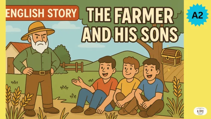 The Farmer and His Lazy Sons ESL Lesson Pack (A2) | Reading, Grammar & Speaking Activities cover
