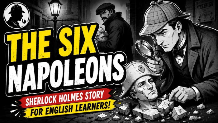 Sherlock Holmes – The Adventure of the Six Napoleons | B1 ESL & ELA Graded Reader Worksheet | With Answer Key cover