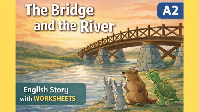 The Bridge and the River ESL Worksheet (A2) | Reading, Vocabulary, Grammar & Speaking Activities cover
