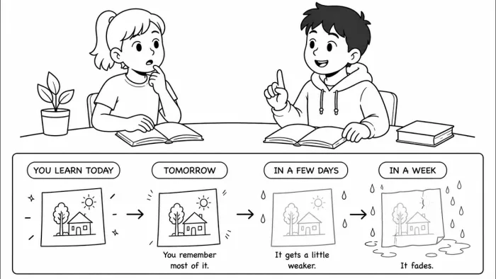 Why We Forget What We Study ESL Worksheet (A2) | Reading, Grammar & Writing Activities cover